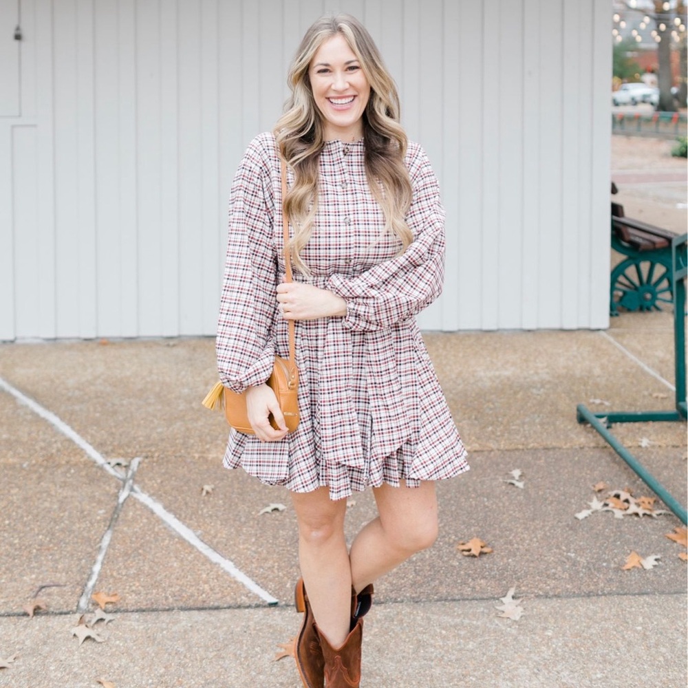 Gianni Bini Plaid Dress Size XS
